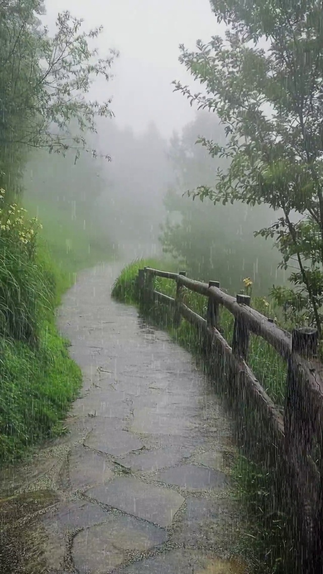 雨中小路