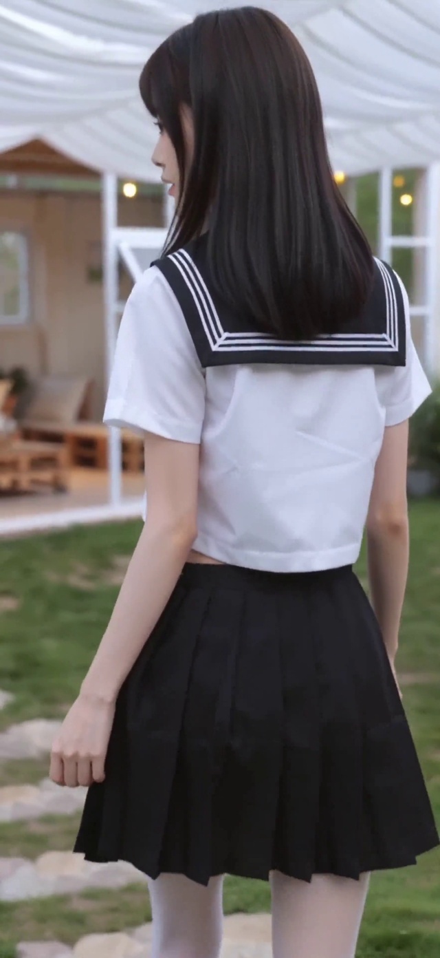 水手服学姐回眸一笑