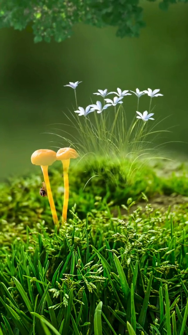 像一颗海草，随风飘摇