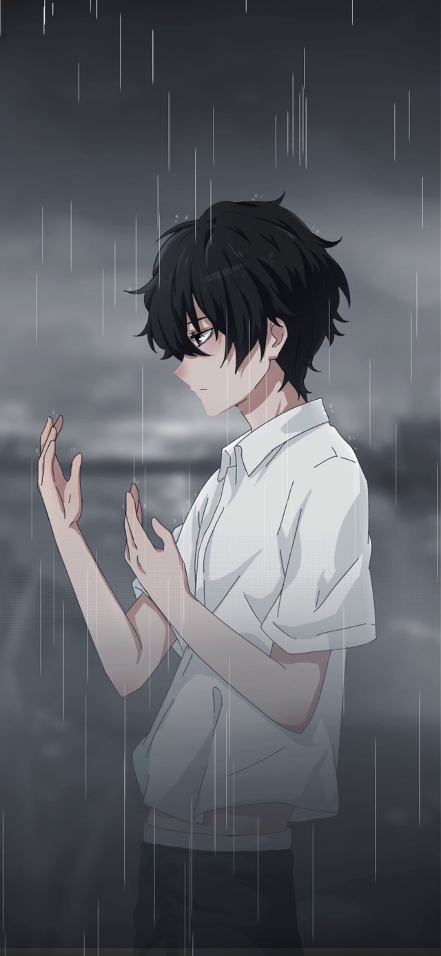 雨中男孩