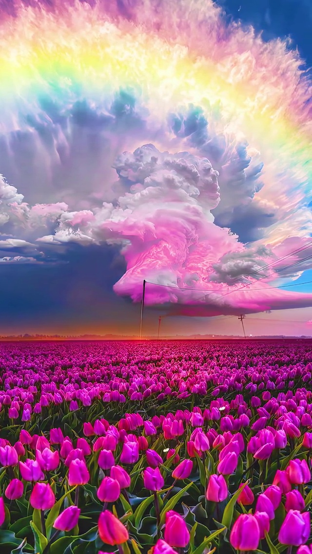 当你刷到七彩祥云的时候，说明你的好运和福气都来了，不管你写下什么愿望都会实现。(风景手机动态壁纸) - 风景手机壁纸下载 - 元气壁纸