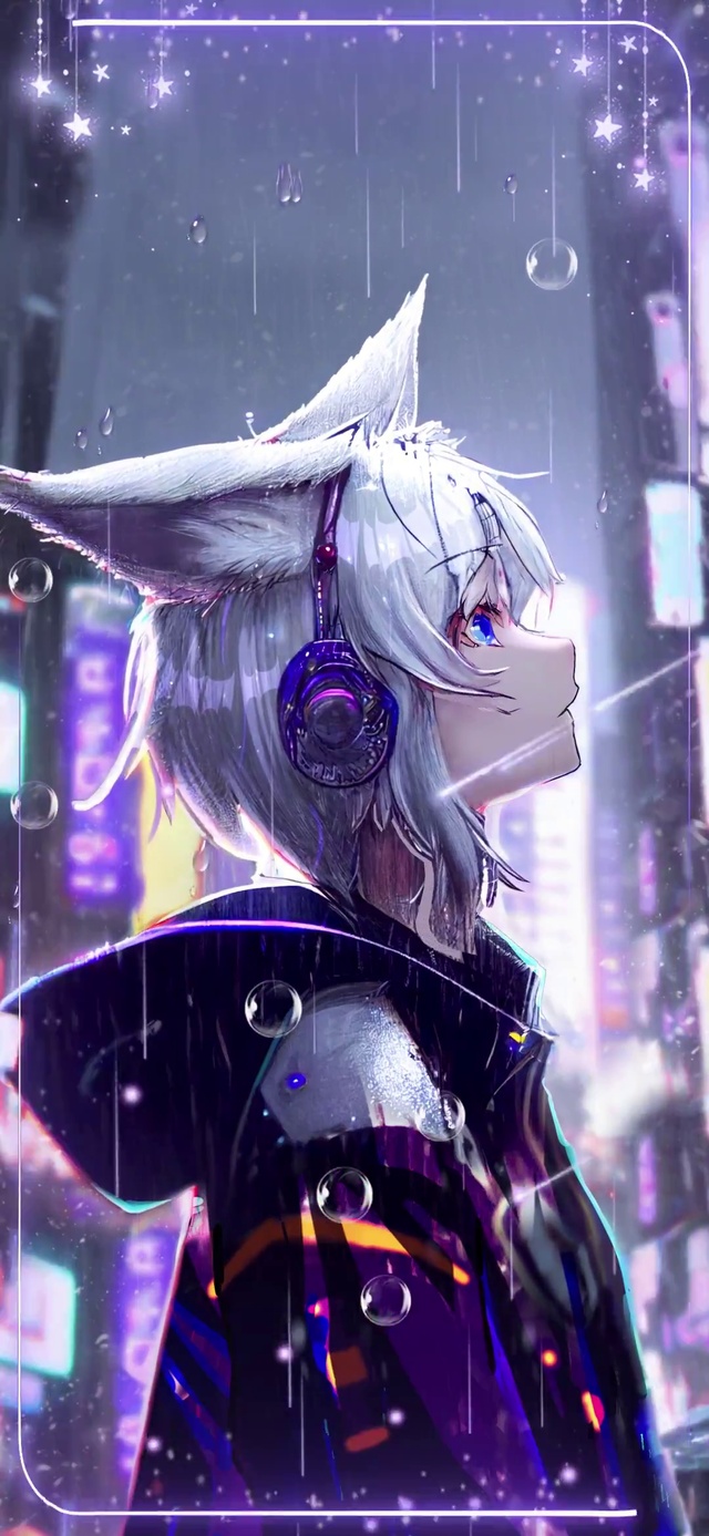 赛博城市白狐少年