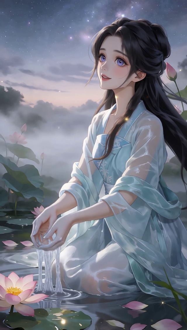 星空下的荷塘(无缝)