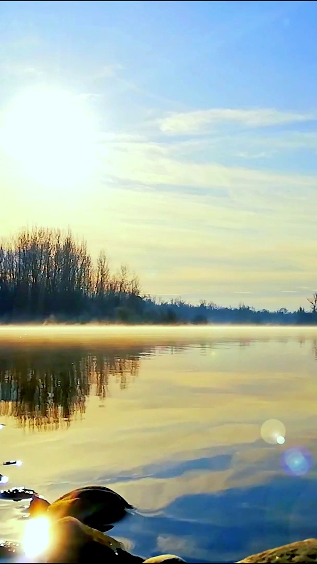 4K唯美夕阳小河