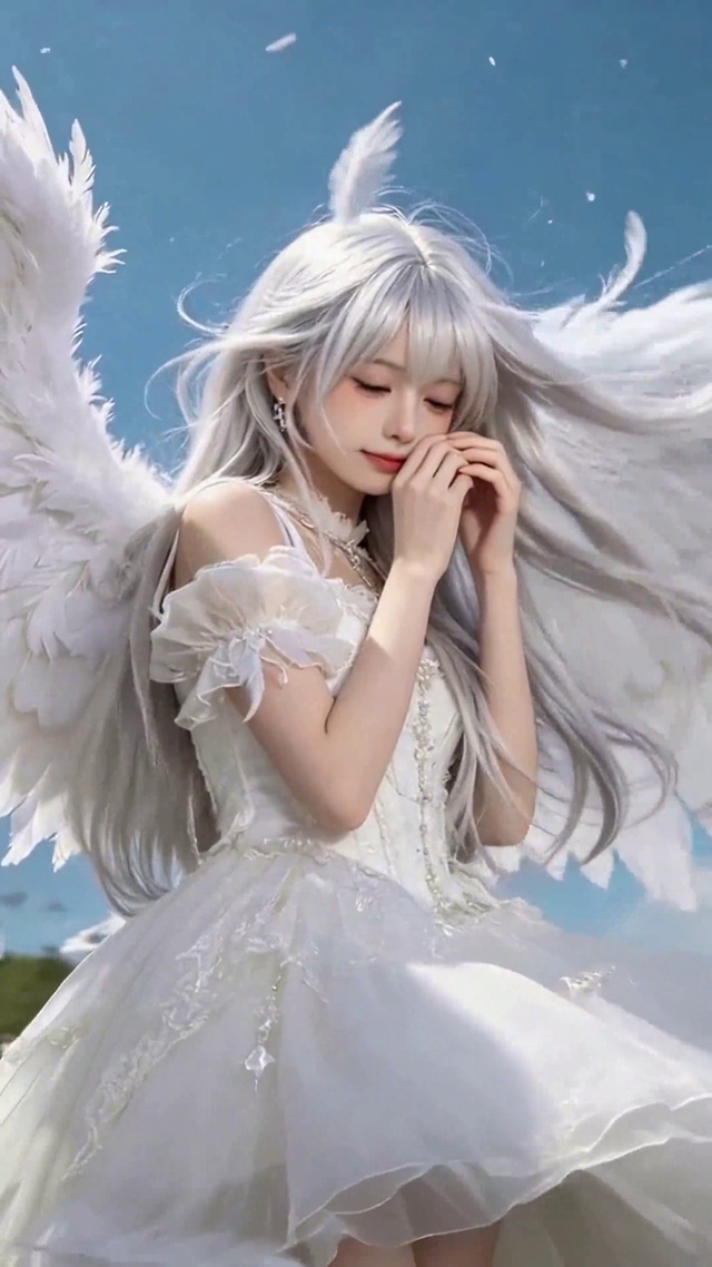白羽天使少女