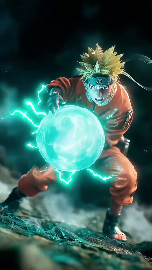 漩涡鸣人螺旋丸蓄力4K高清