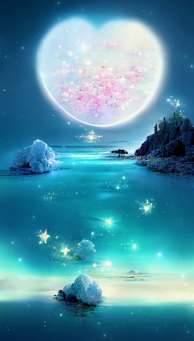 蓝色海底铃兰花