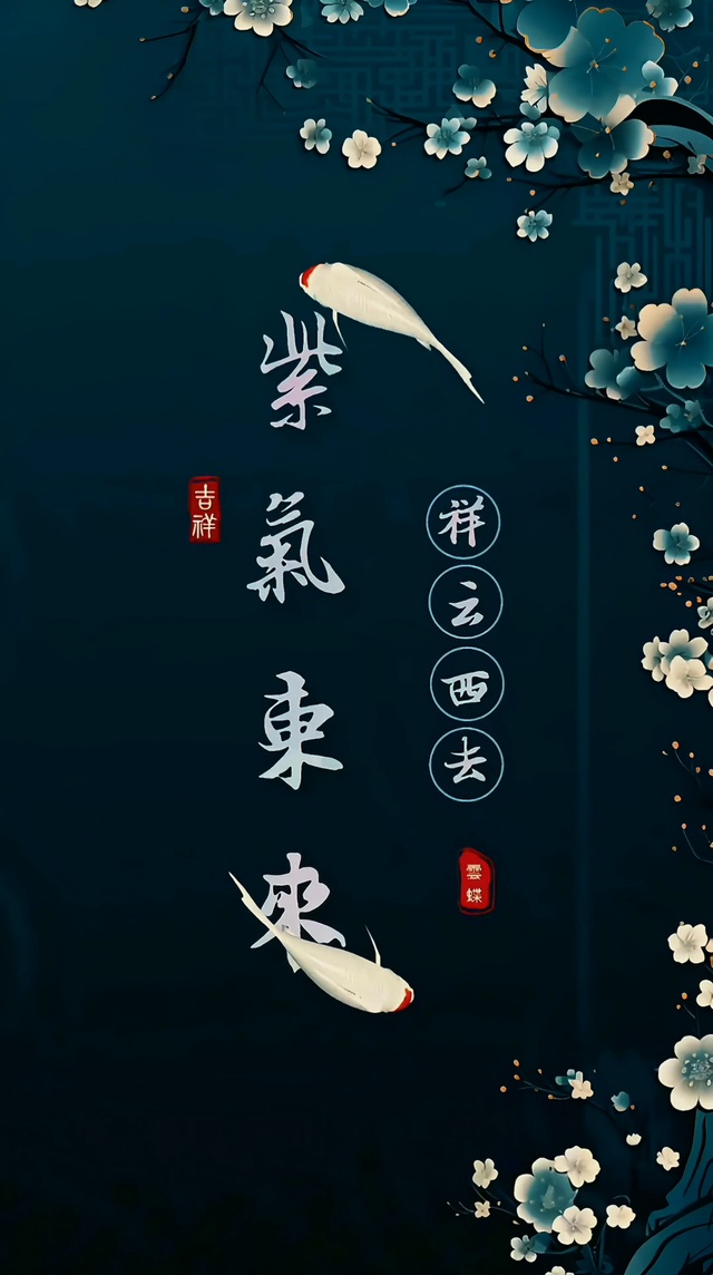 4k紫气东来，文字