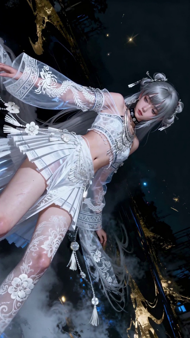 银发蕾丝仙姬的星河绝姿少女