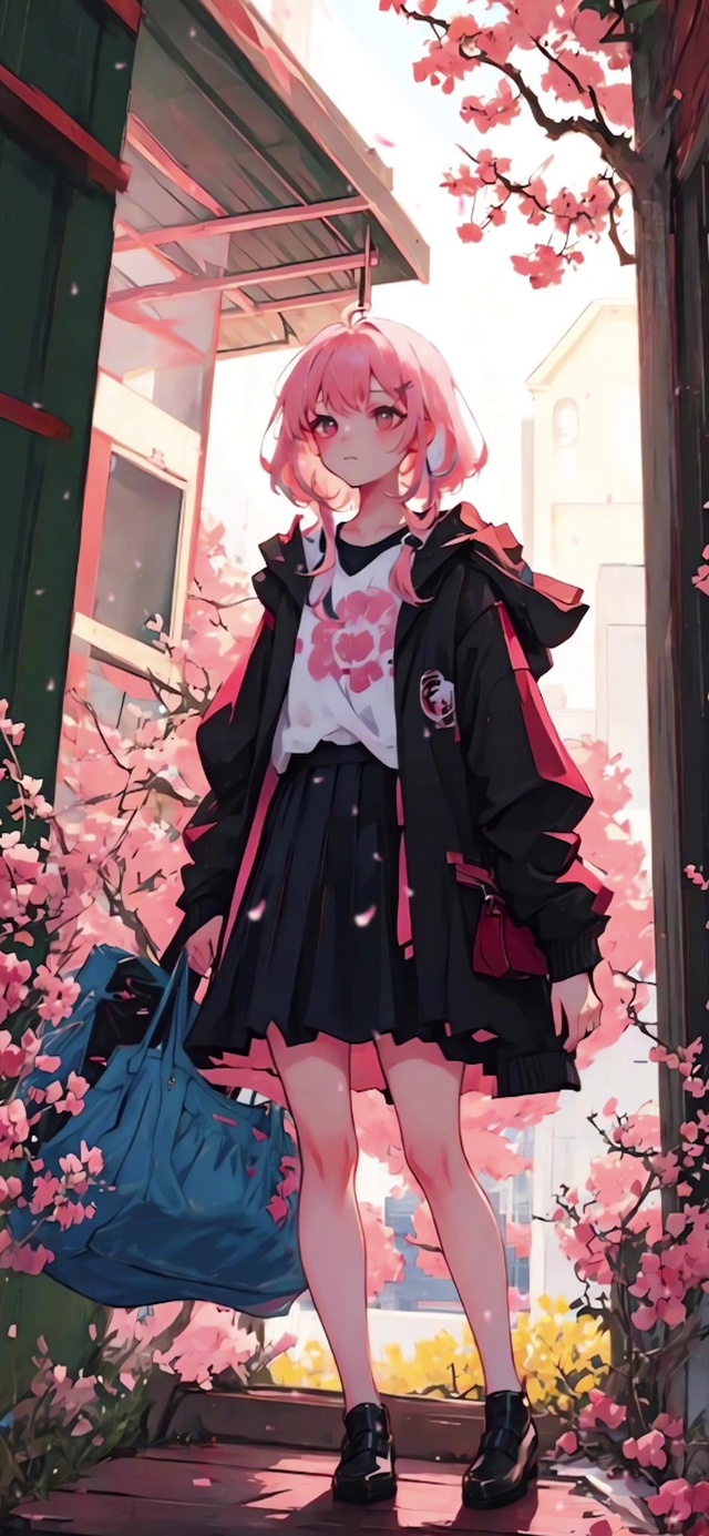 樱花粉色系少女