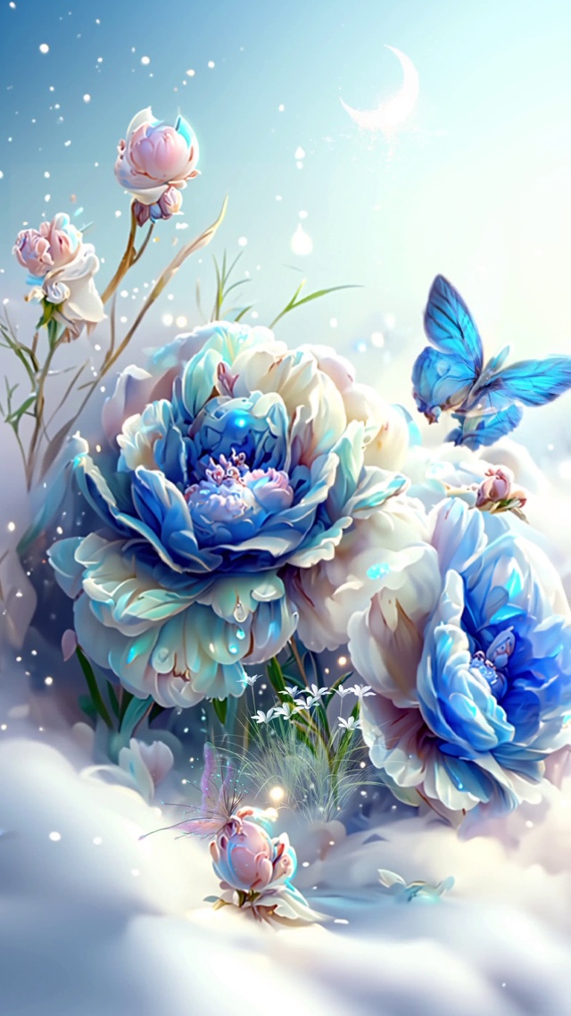 雪中牡丹
