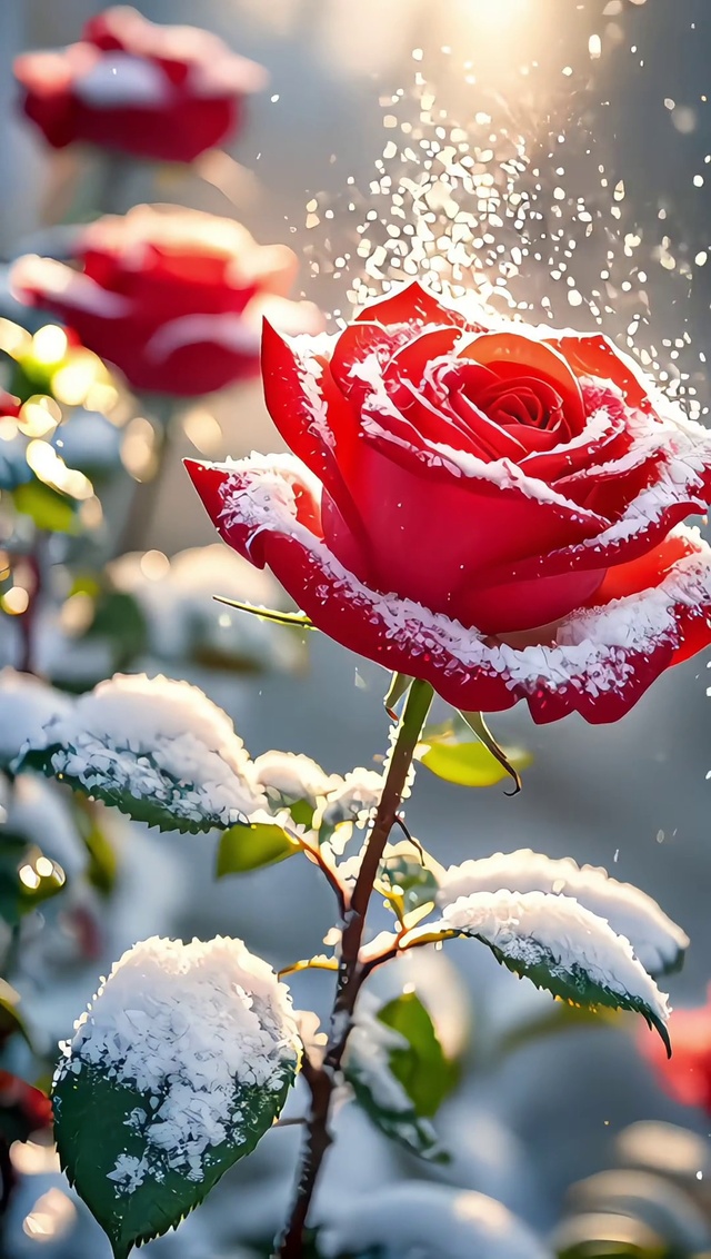 雪中玫瑰