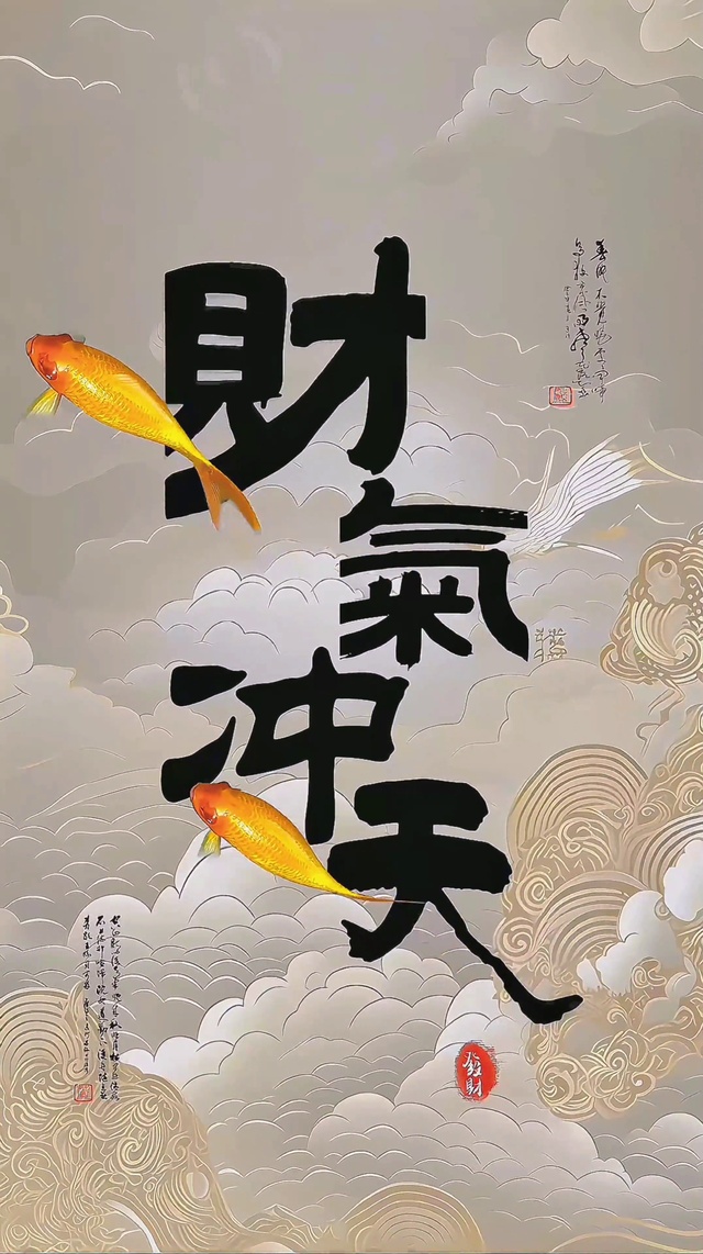 财气冲天 锦鲤4k动态壁纸