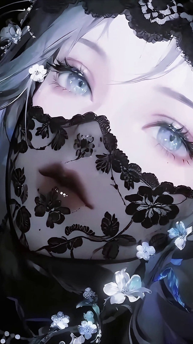 神秘的暗夜蕾丝少女