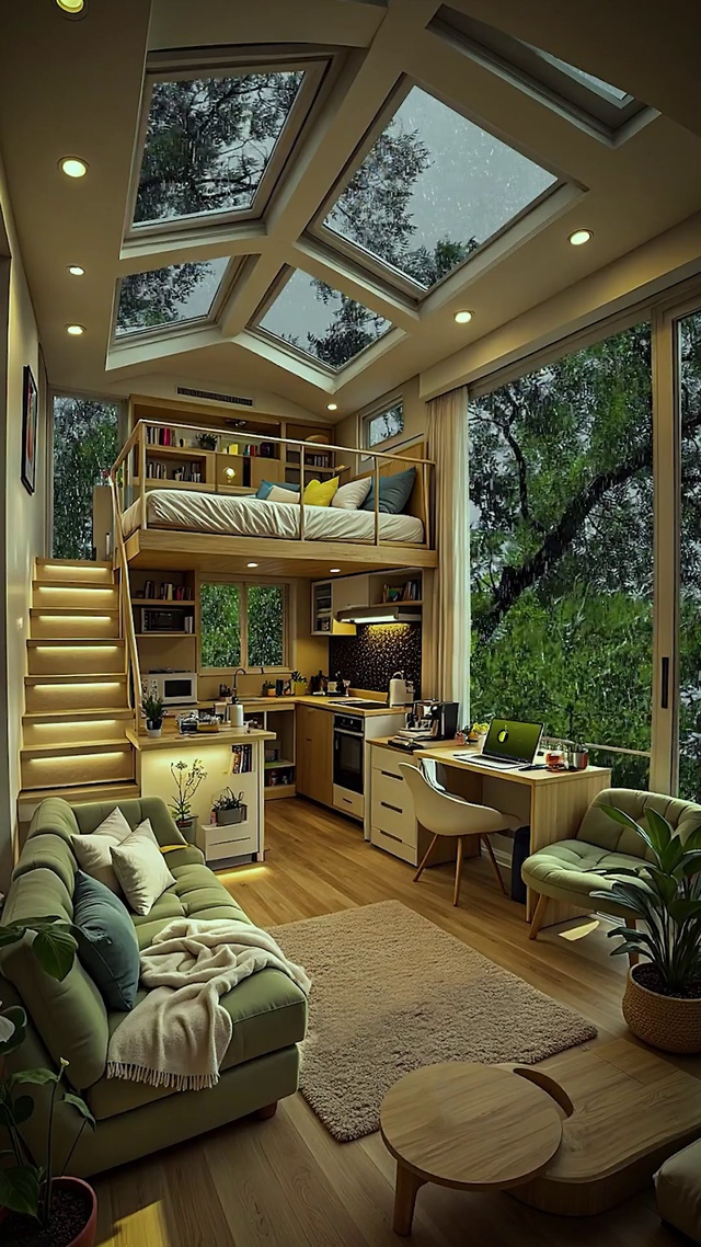 雨天林中小屋