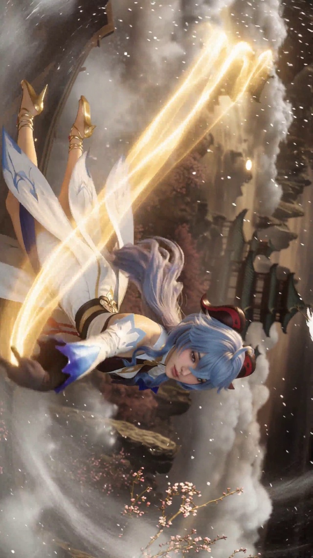 原神 甘雨 遨游天空 轻舞