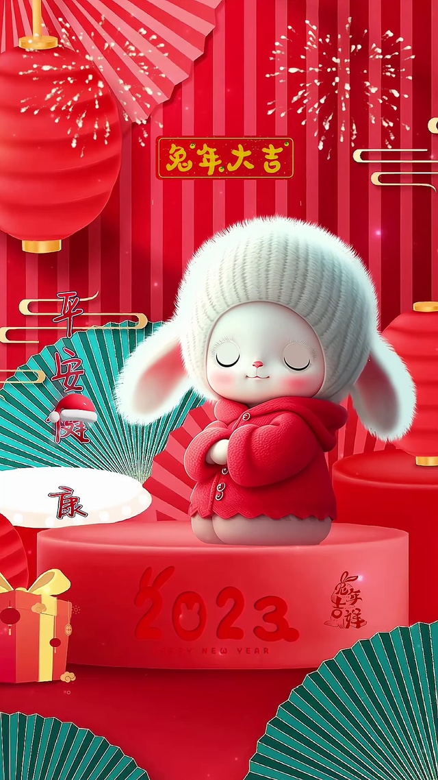 兔兔送祝福啦