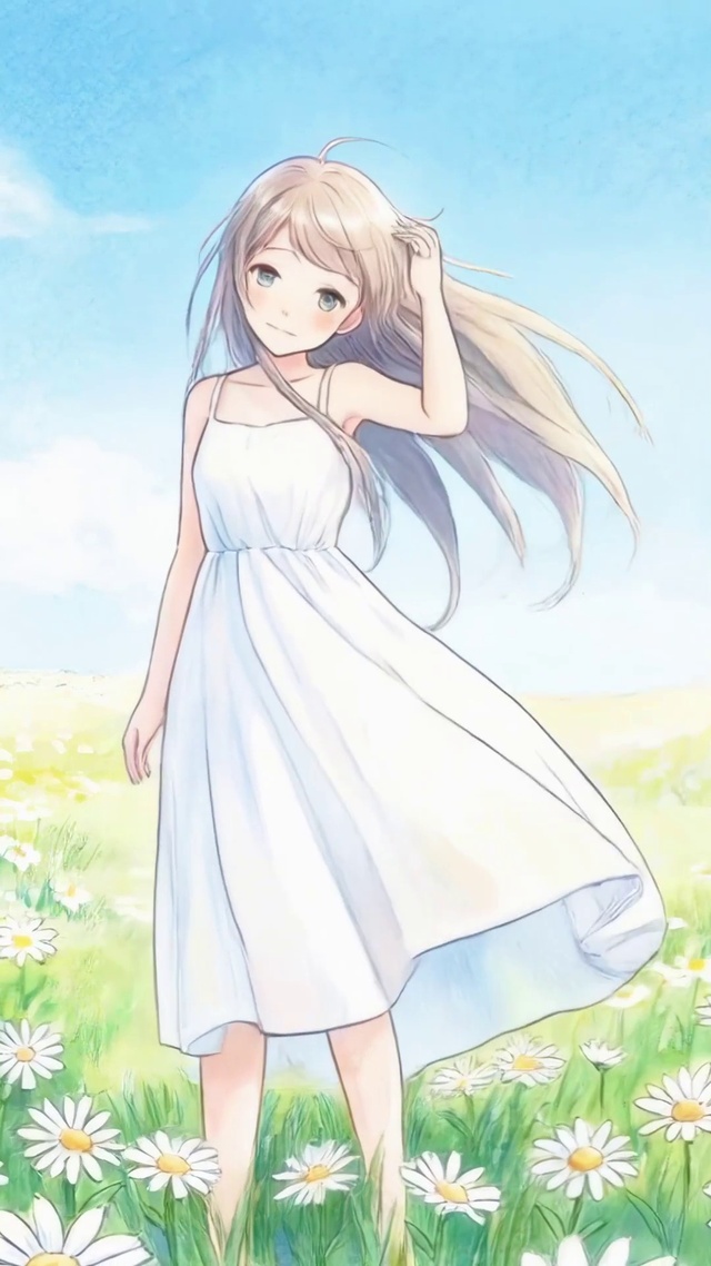 白裙少女