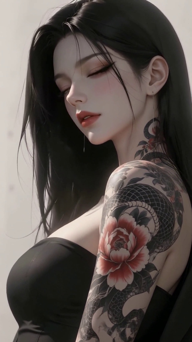 酷飒黑发女神