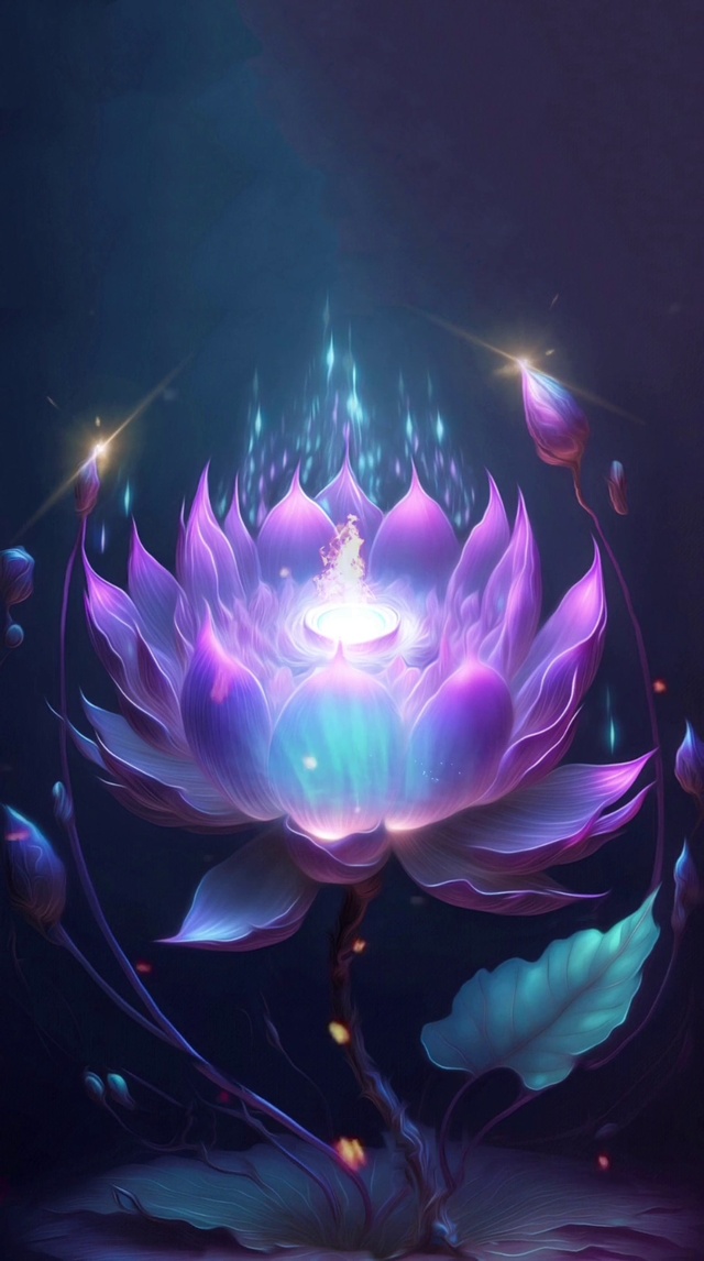招财神紫心莲花