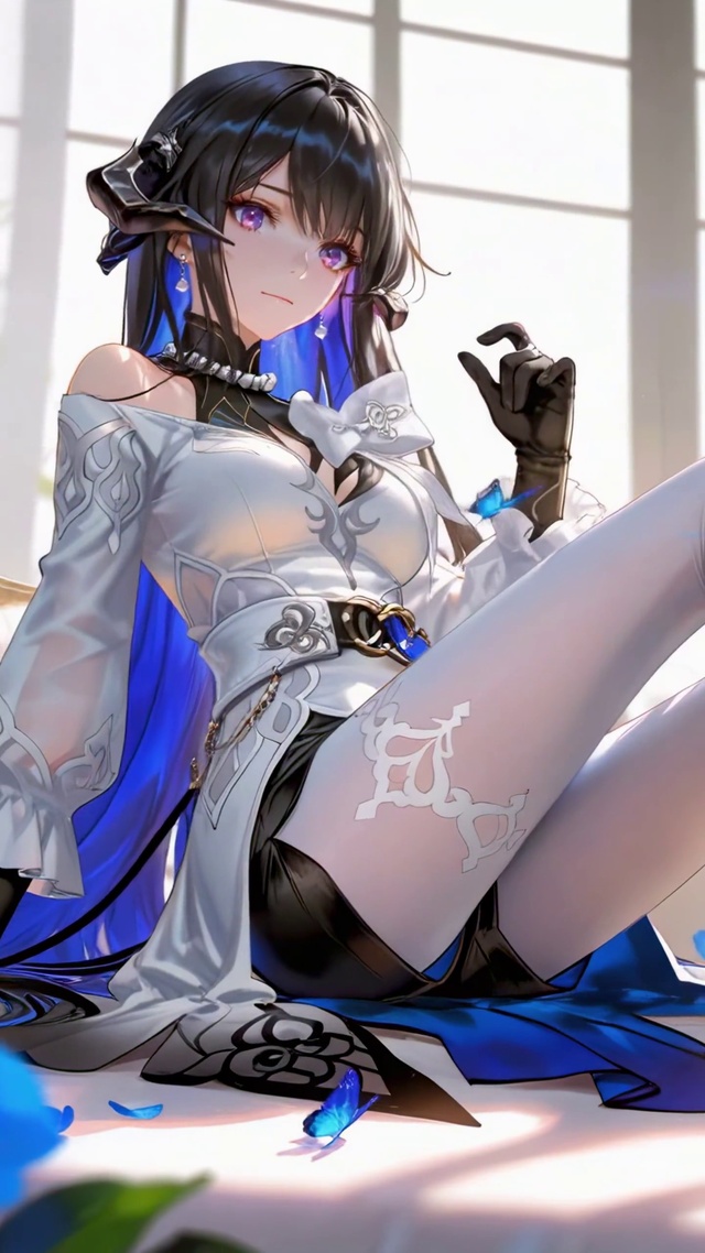 窗边光影下的白丝大丽花