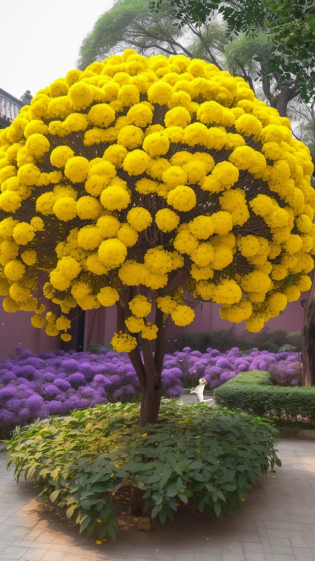 4K 后花园的黄流苏
