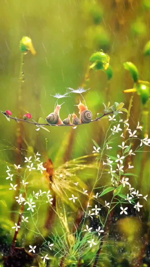 雨中蜗牛