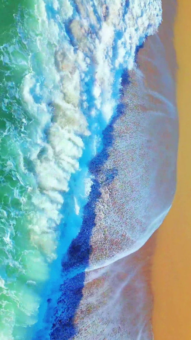 4K唯美沙滩海浪