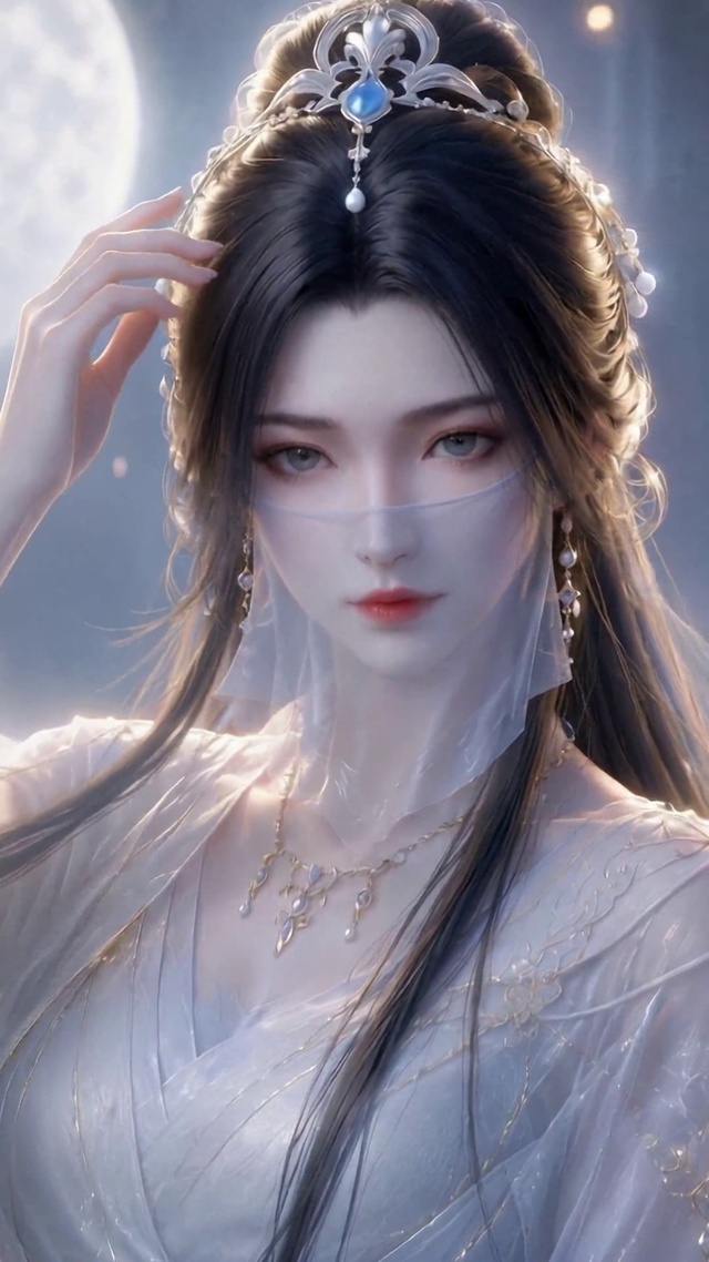 月下古风轻纱美人