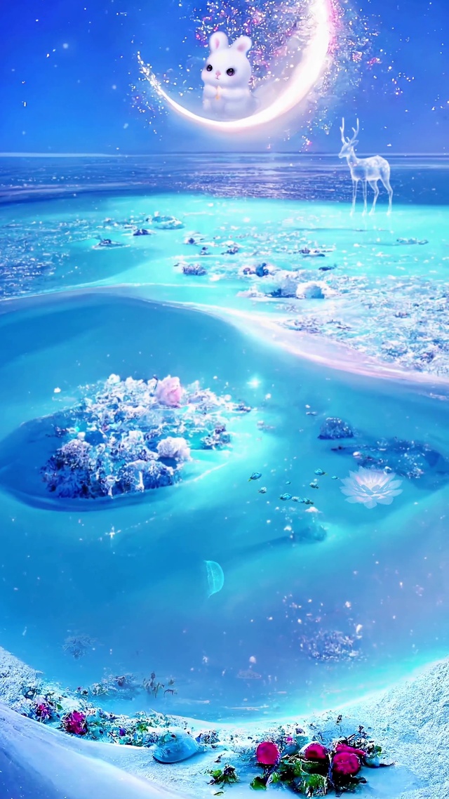 克莱因蓝 梦幻治愈护眼壁纸