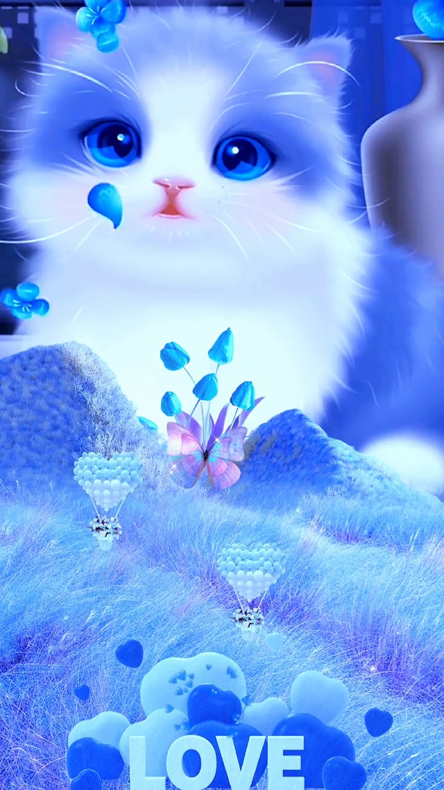 可爱蓝猫咪