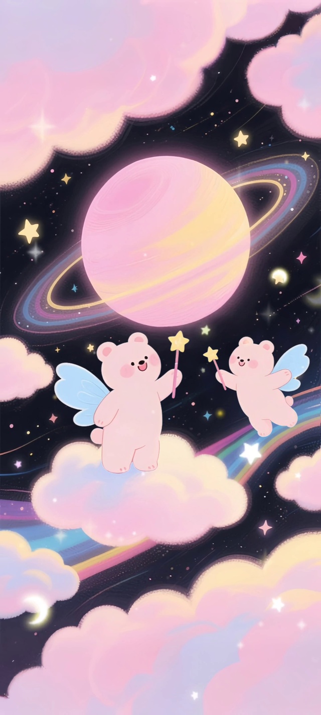 粉色梦幻宇宙星球