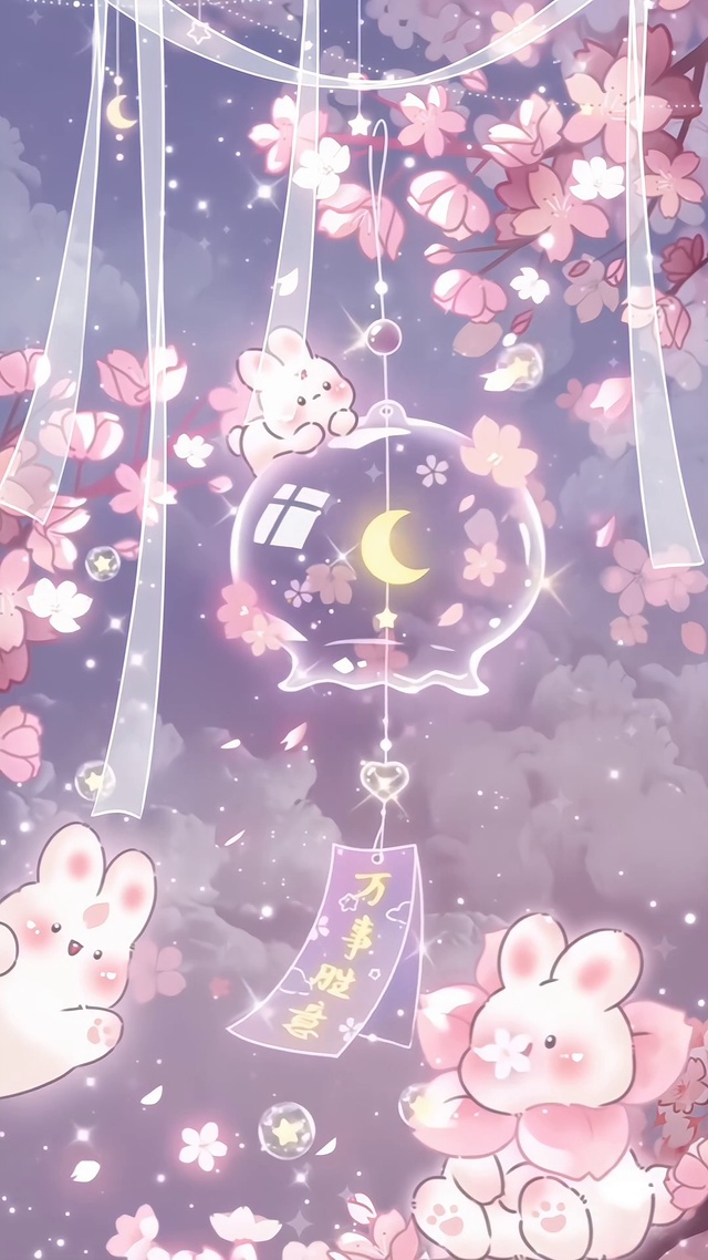 万事顺意可爱兔兔风铃