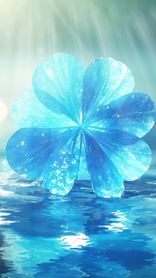 唯美治愈水晶花朵