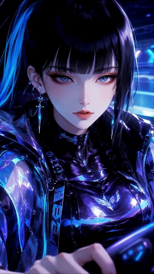 赛博朋克赛机车美少女