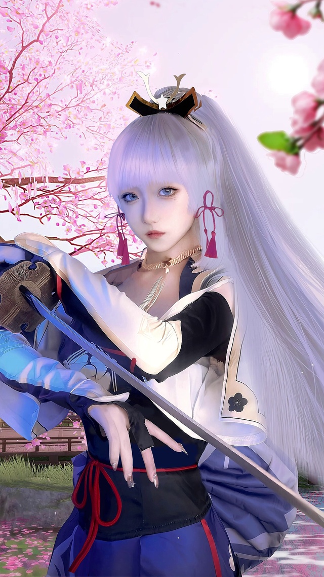 小白nanno元神cosplay神里绫华