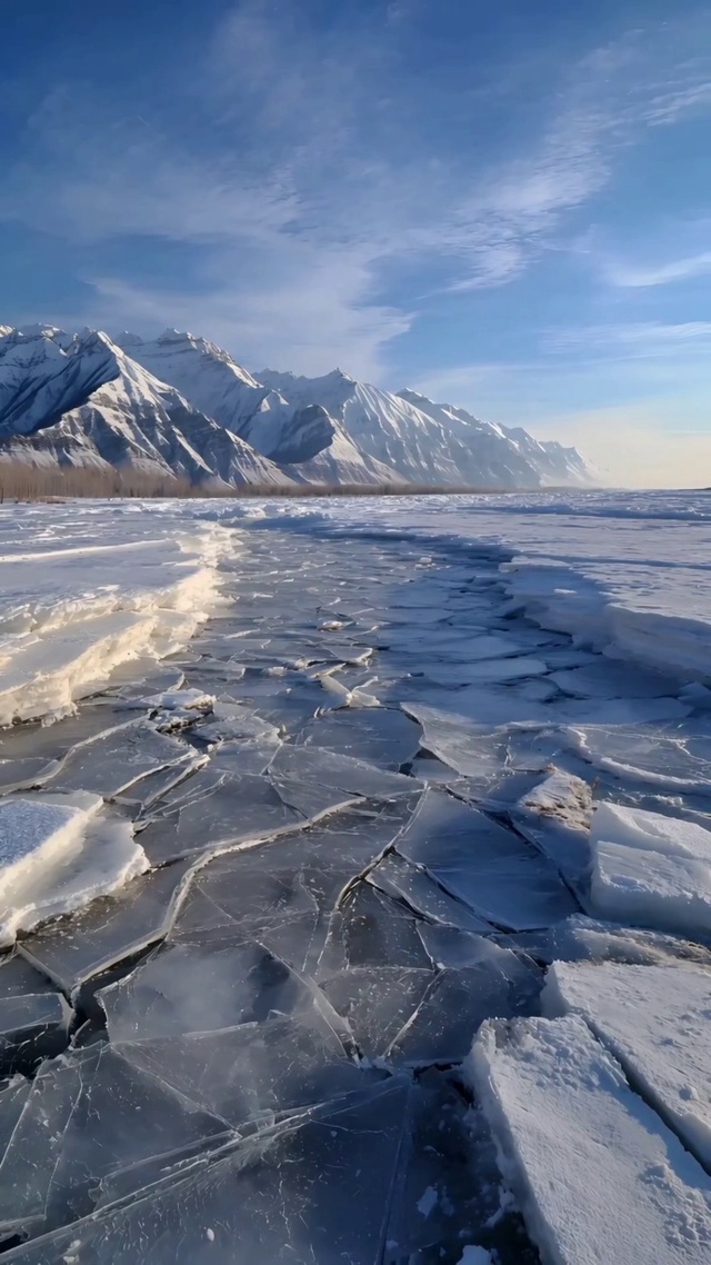 冰裂长河，雪覆苍山