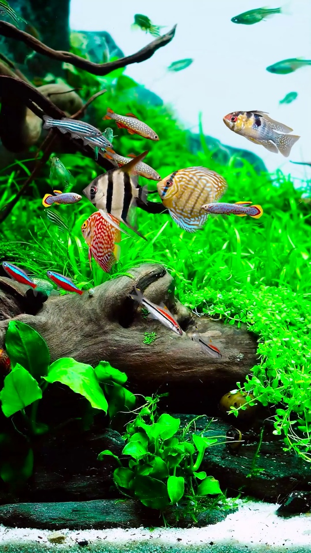 护眼绿草水族馆