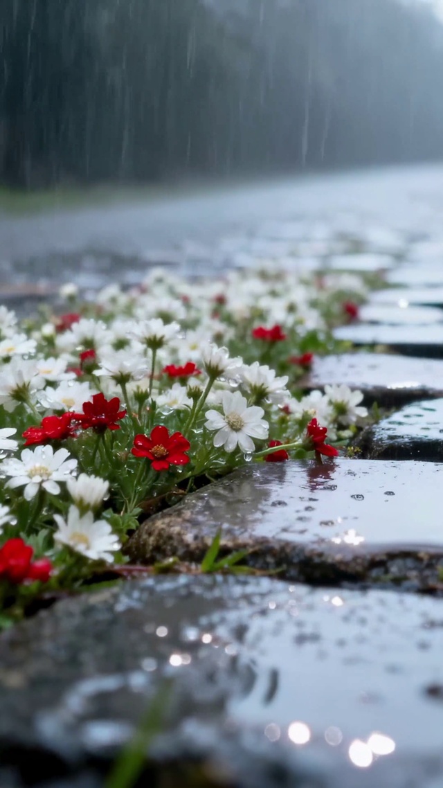 雨中花径