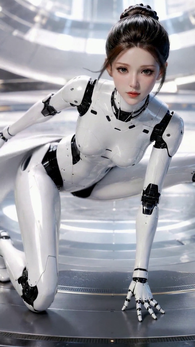 赛博风科幻机甲美女