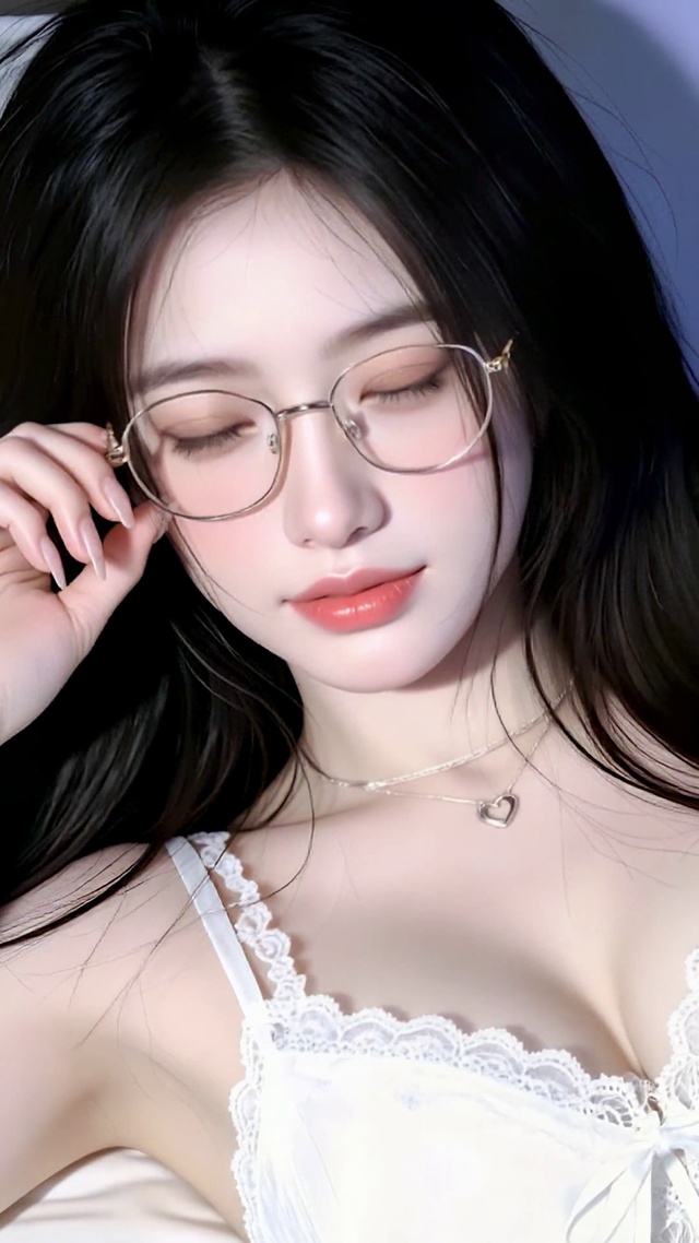 戴眼镜纯欲美女