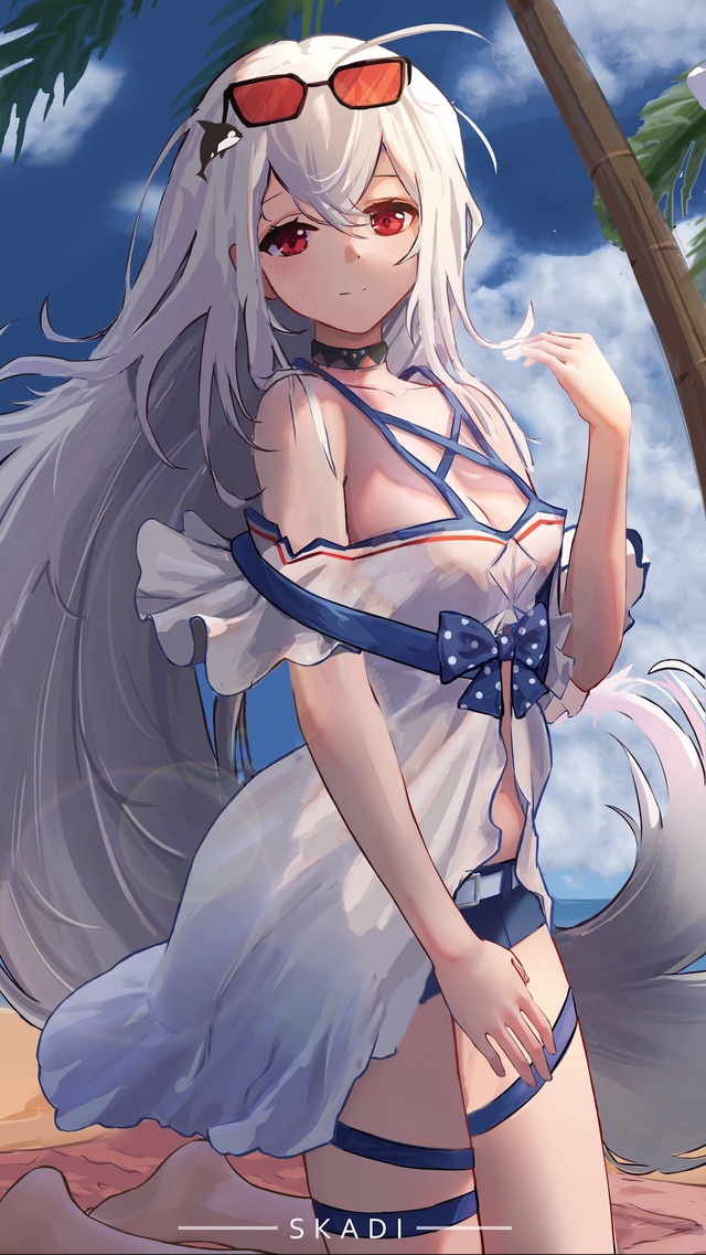 斯卡蒂 泳装 画师：似鱼csy
