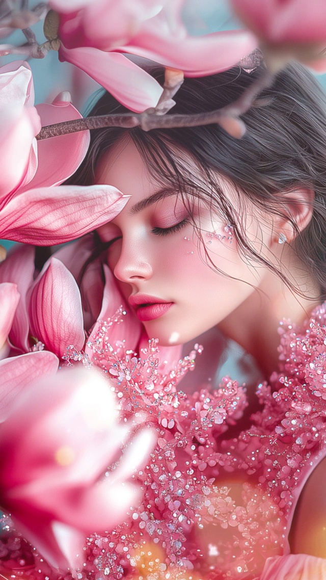 桃下美人惊鸿照影，一眼万年