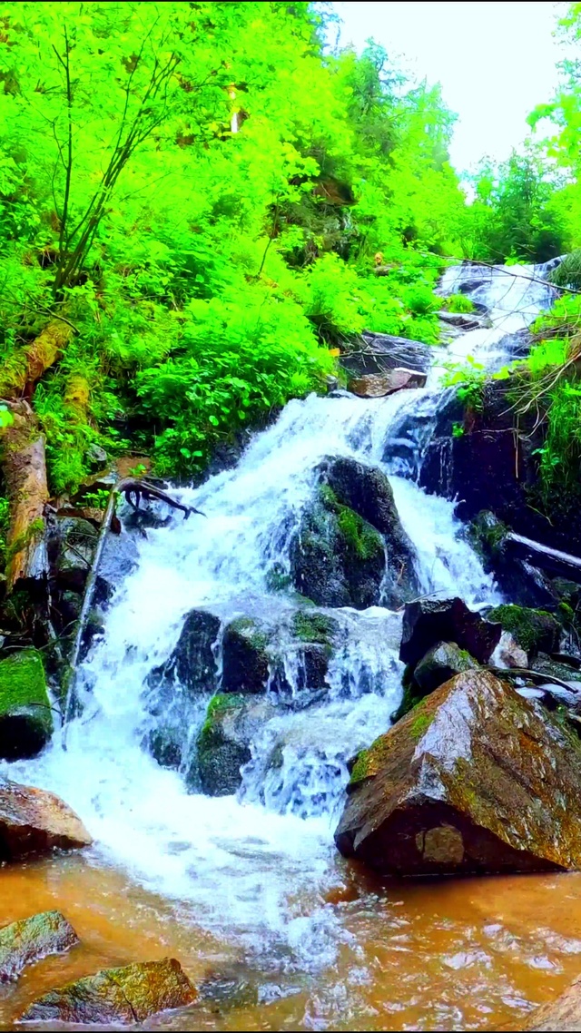 治愈山间流水4K