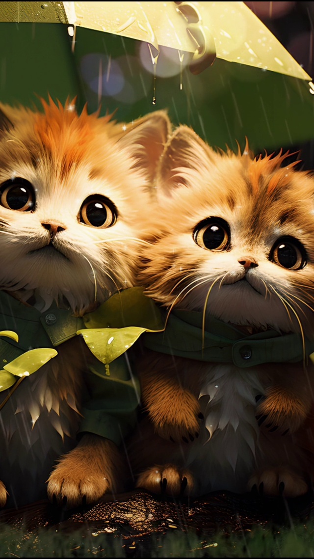 伞下小猫猫