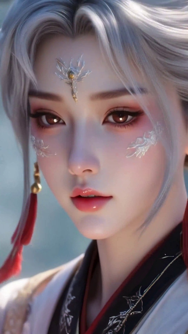 古风白发御龙少女