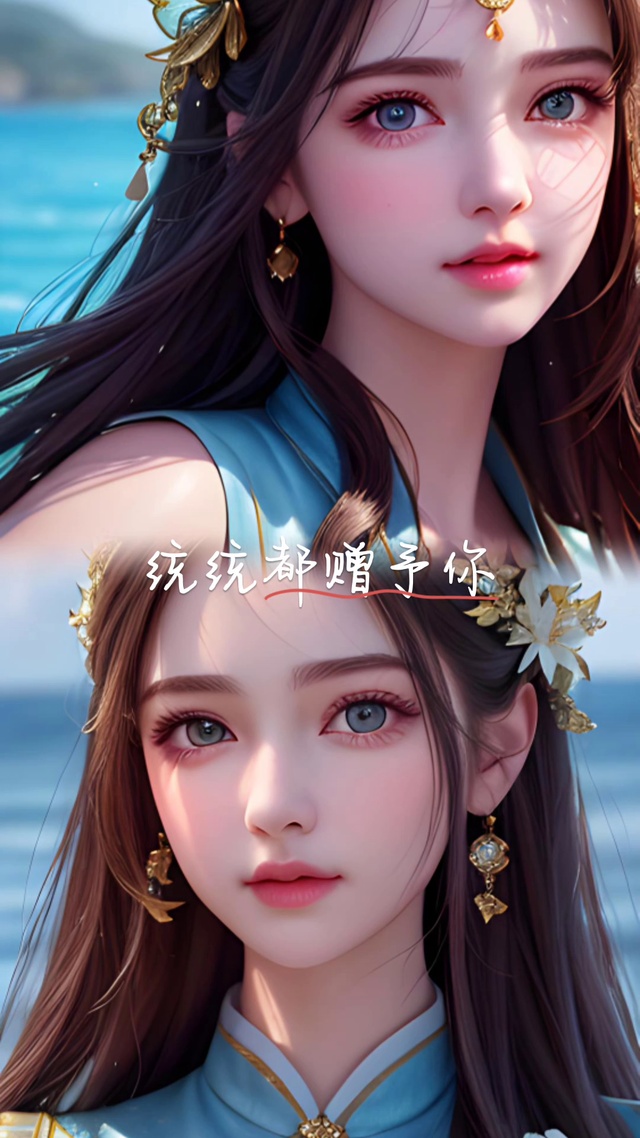 海边唯美女孩-“我把世间美好统统赠予你”