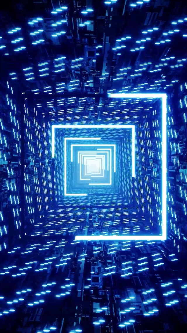 正方隧道-蓝(双端)