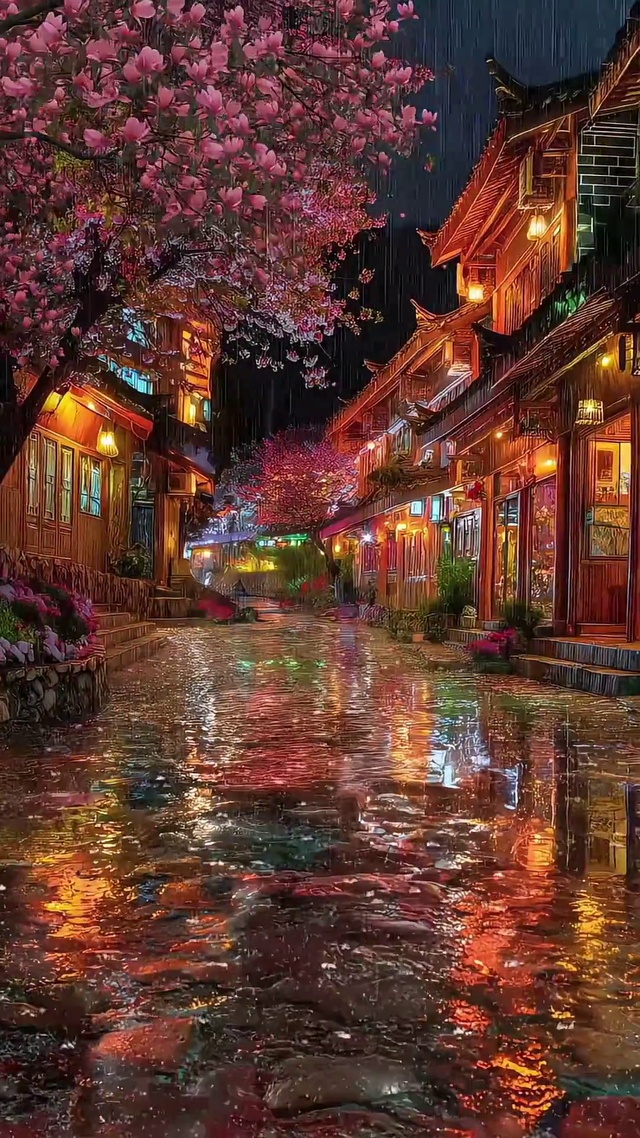 雨夜小院