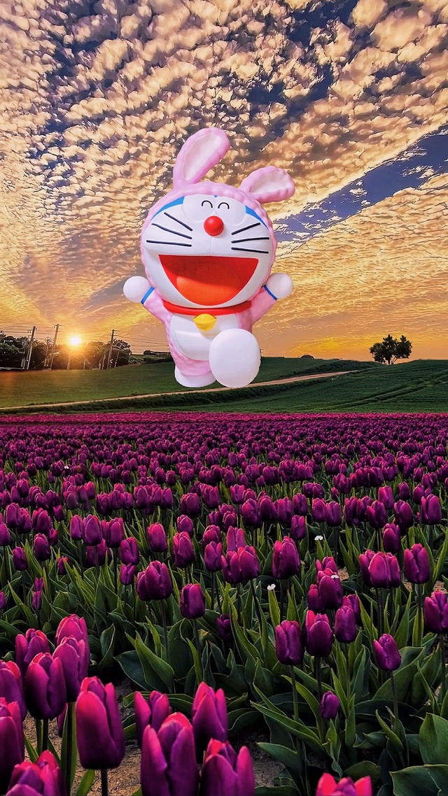 可爱郁金香花海